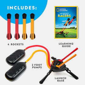 Outdoor play with air rockets promotes activity and exploration