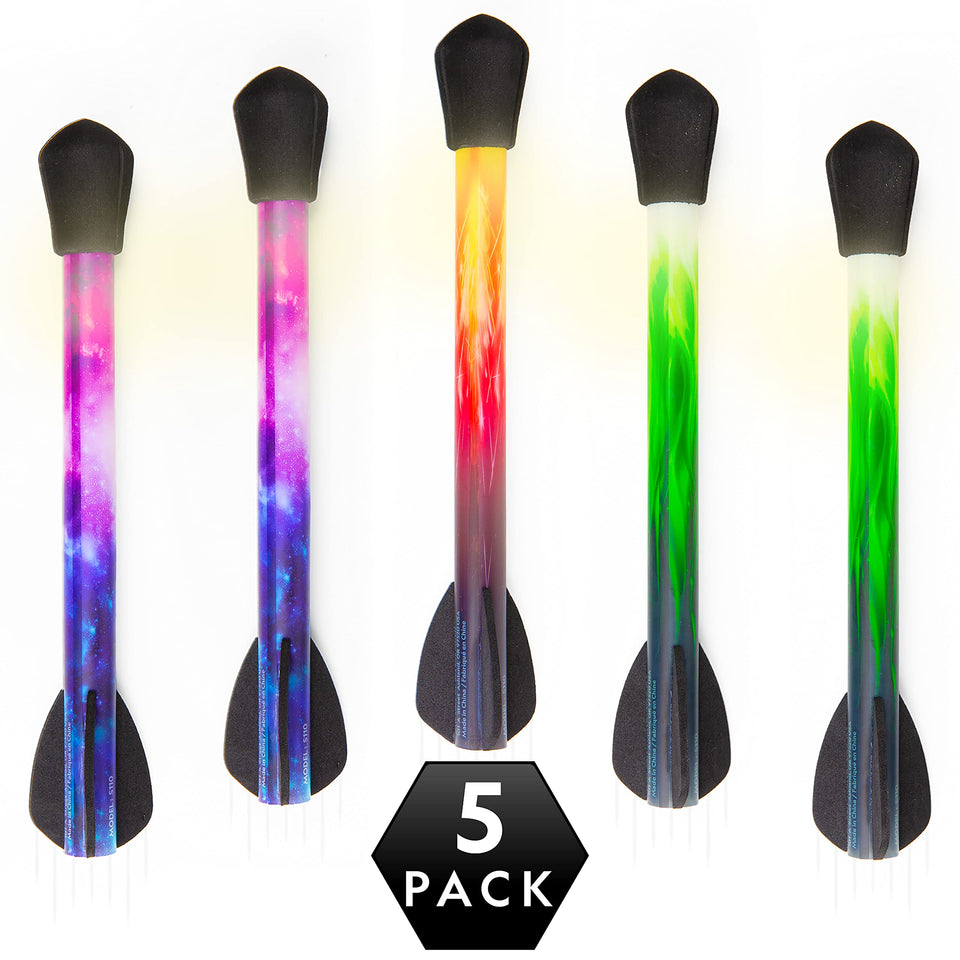 Blue Marble National Geographic air rocket refill with five LED rockets for extended outdoor play.
