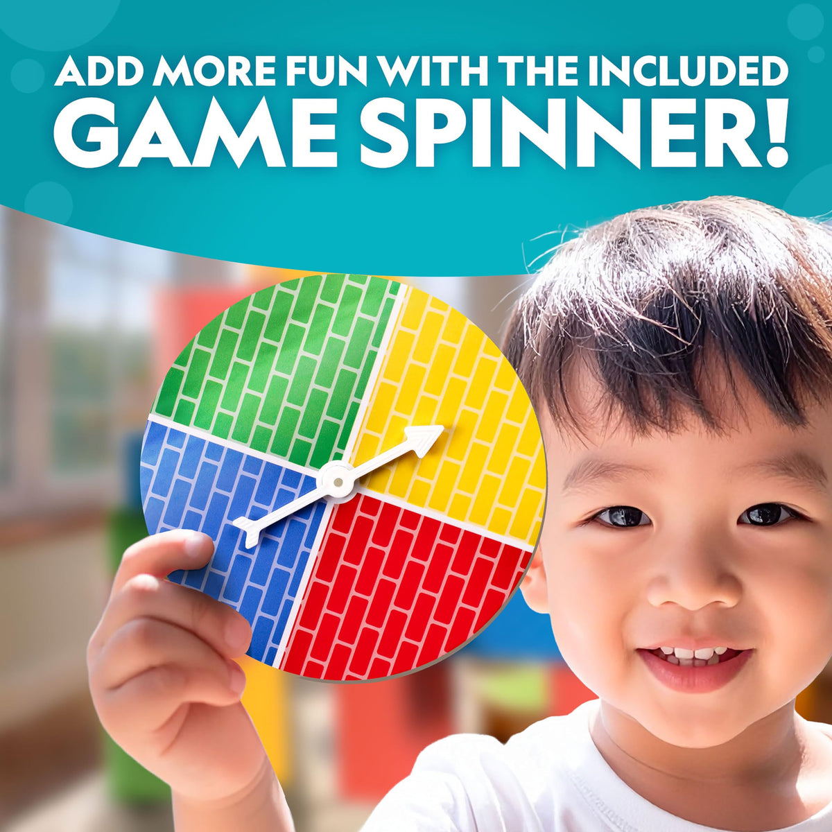 Blue Marble game spinner adds playful challenges to group building fun