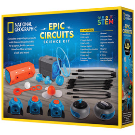 Blue Marble National Geographic Circuit Maker wires and parts enable hands-on learning and easy circuit building.