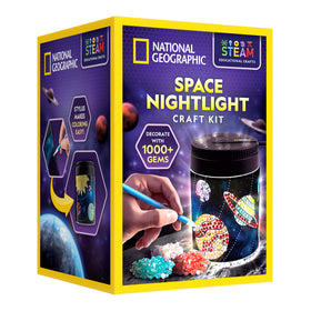 Blue Marble National Geographic diamond painting night light with solar system glow.