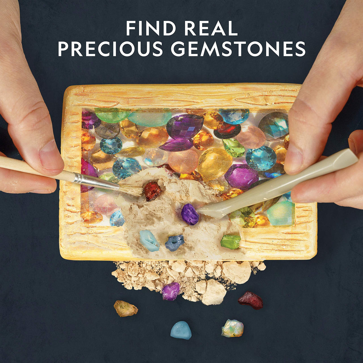 Blue Marble National Geographic dig kit uncovers peridot gem with exploration.