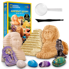 Blue Marble National Geographic Egypt dig kit pyramid brick with hidden treasures sparks imaginative archaeology play.