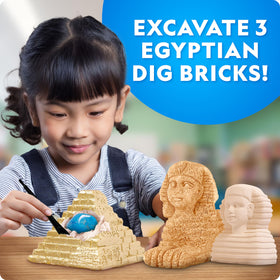 Blue Marble National Geographic Egypt dig kit sphinx brick invites hands-on exploration of ancient symbolism.