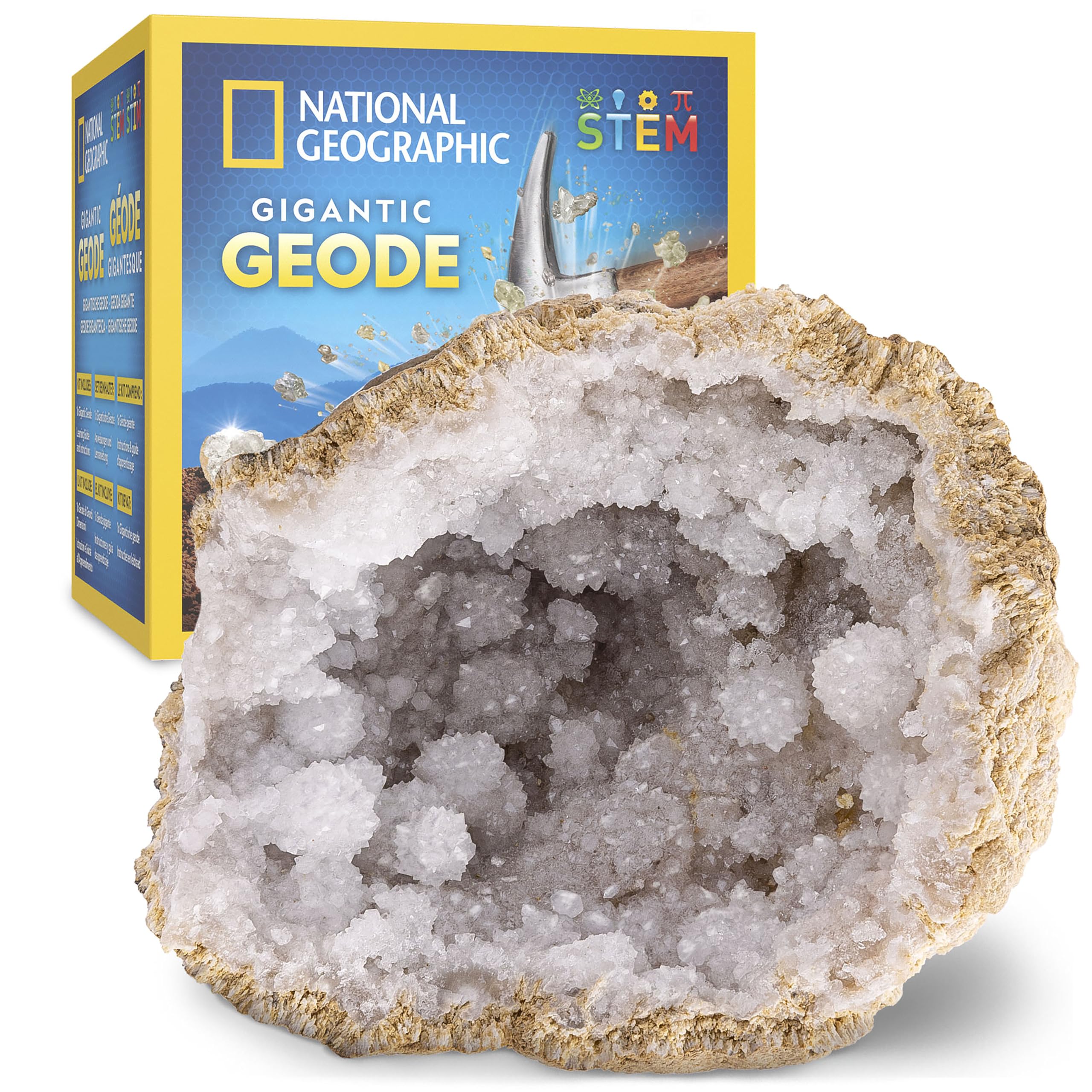 Blue Marble National Geographic Gigantic Geode Kit — Large Crystal Geo ...