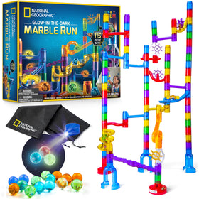 Blue Marble National Geographic Glowing Marble Run full set ready for creative STEM exploration