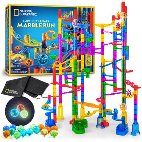 Blue Marble National Geographic glowing marble run base for sturdy, stable builds.