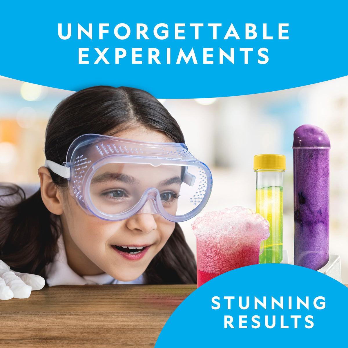 Blue Marble National Geographic Gross Science Kit test tube vomit demonstrates engaging, kid-friendly science play.