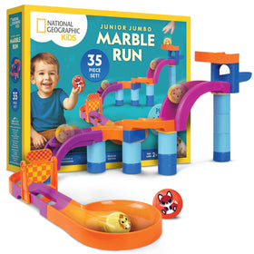Blue Marble National Geographic Kids Junior Jumbo Marble Run assembly pieces boost creativity.