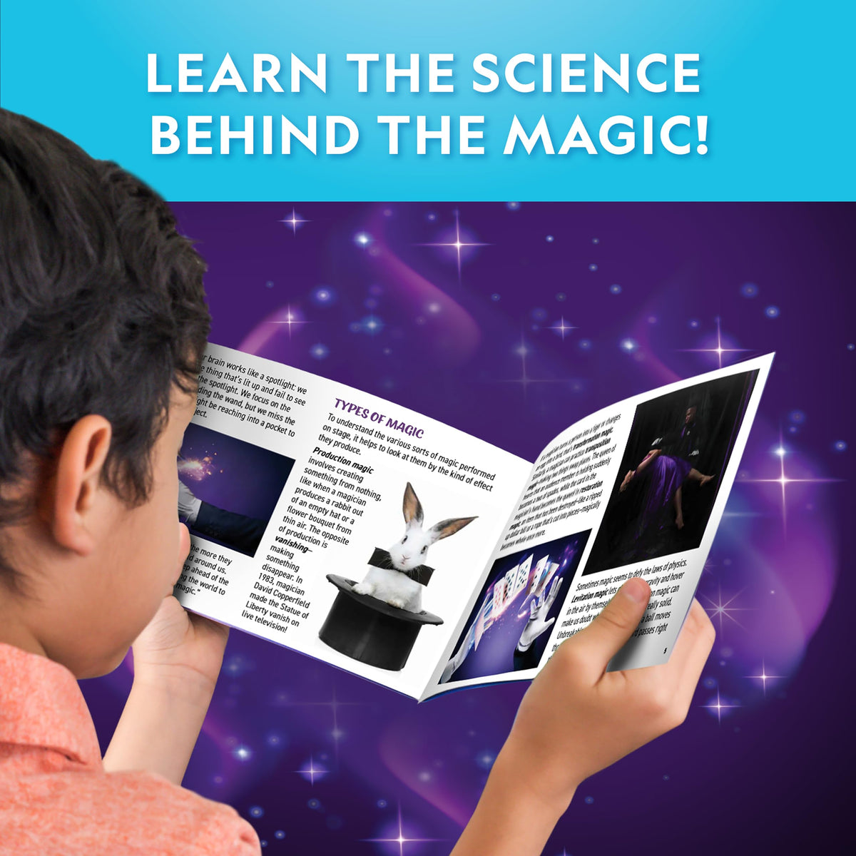 Blue Marble Mega Magic Set includes a classic wand for performances.