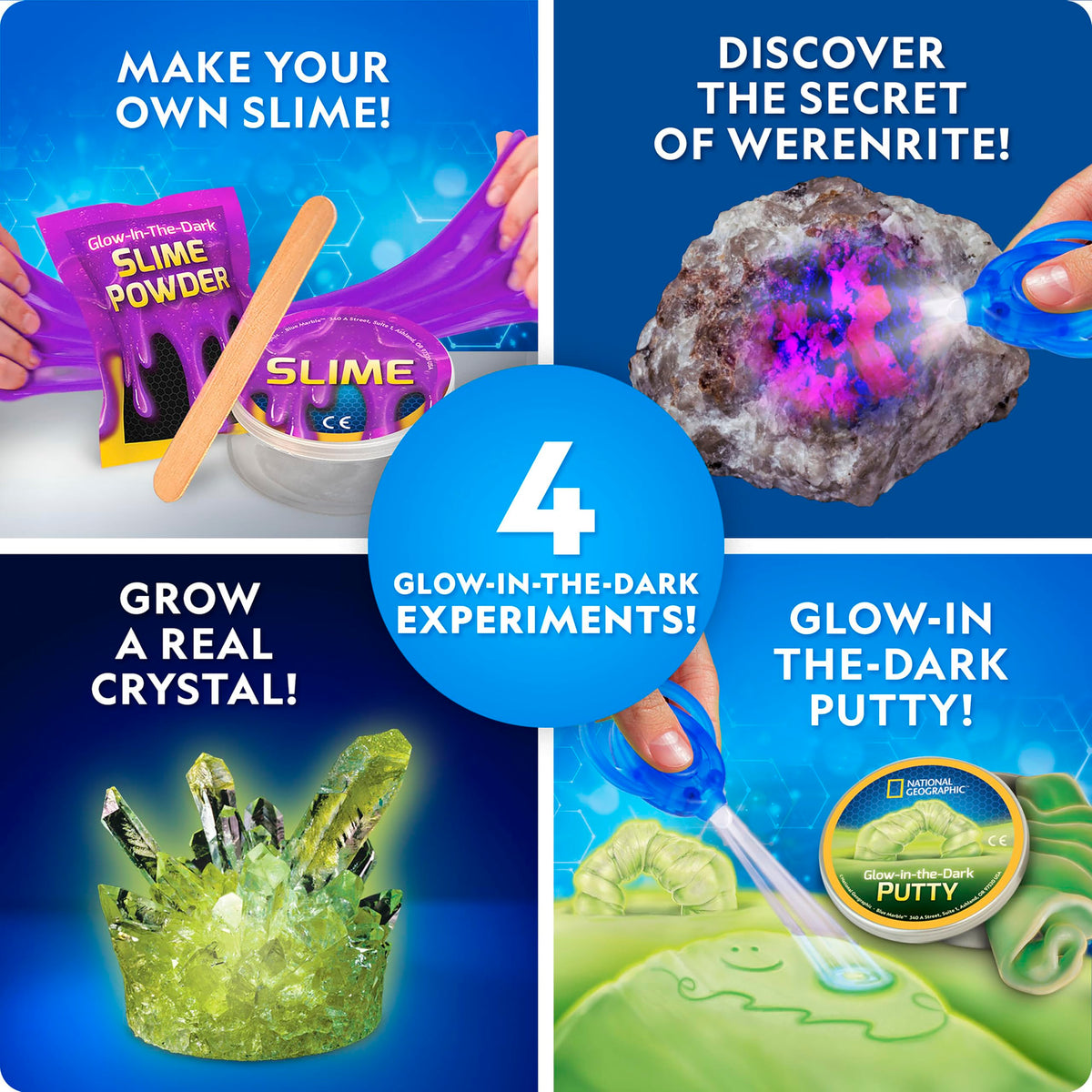 Blue Marble National Geographic Mega Science Kit crystal growing demonstration for kids