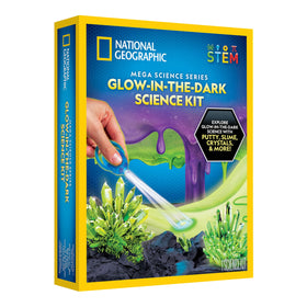 Blue Marble National Geographic Mega Science Kit glow lab demonstrates glowing experiments and slime