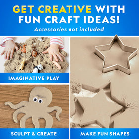 Blue Marble Moon Sand with 6 molds supports creative castle-building play.