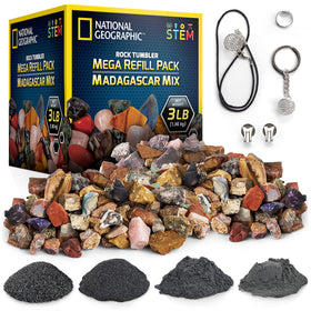 Blue Marble National Geographic Rock Refill raw Madagascar rocks for at-home tumbling