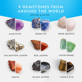 Blue Marble National Geographic Rock Tumbler Refill quartz crystals ready for smooth polish
