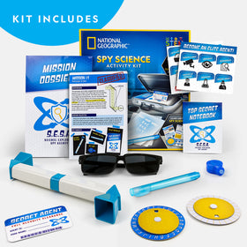 Blue Marble Spy Kit decoder wheels to crack codes and notes.