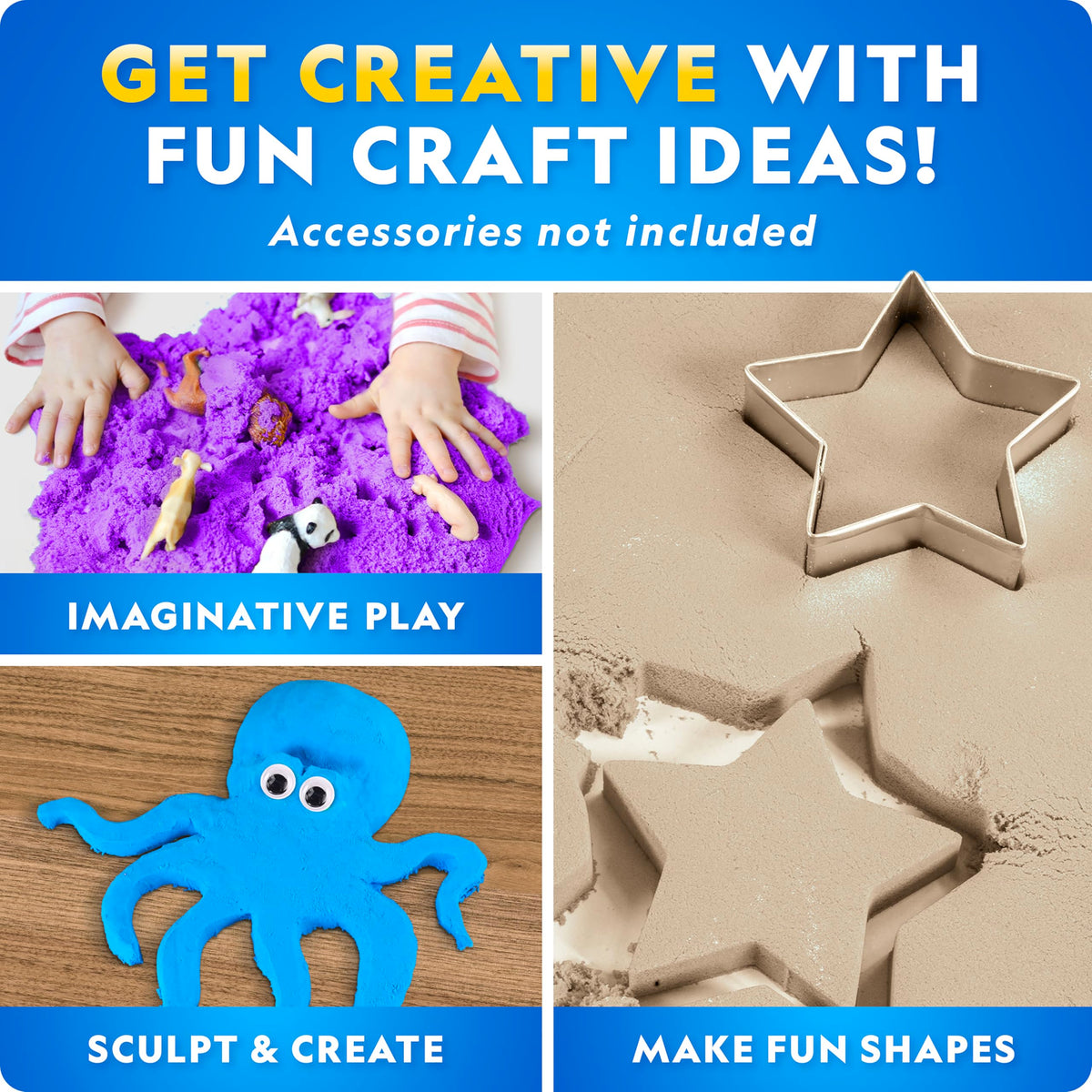 Blue Marble non-toxic, mess-free moon sand ideal for indoor play.