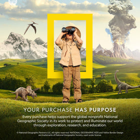 Blue Marble packaging showcases the National Geographic Mega Gemstone Dig Kit.