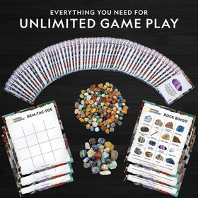 Blue Marble 52 playing cards with fascinating rock facts for study and games.