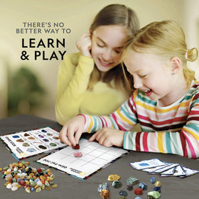 Blue Marble Rock Bingo boards for collaborative play and geology trivia sessions.