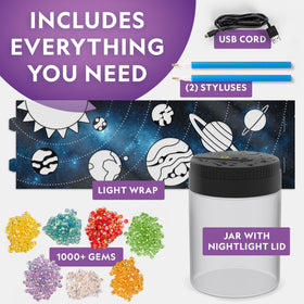 Space wrap adds an immersive planetary scene to the night light.