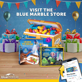 Blue Marble sticker assortment for decorating hats and maps with flair