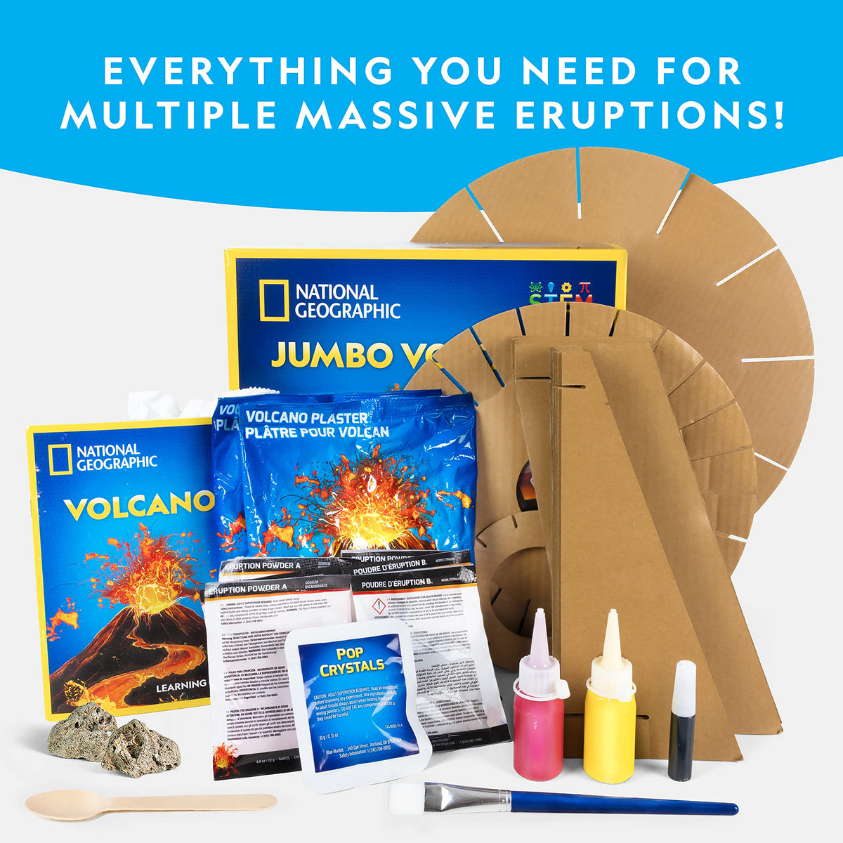 Blue Marble Volcano mold and plaster mix for build-and-erupt play