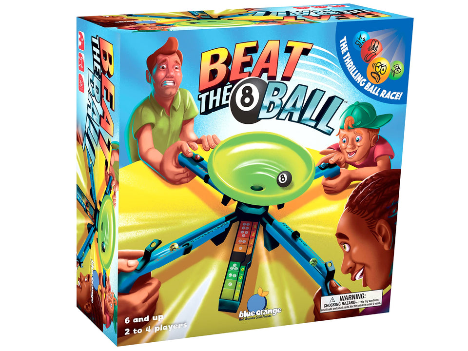 Blue Orange Beat The 8 Ball platform setup with ramps enables fast-paced play