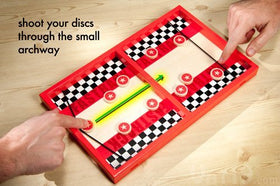 Blue Orange Fastrack original design on a durable wooden board.
