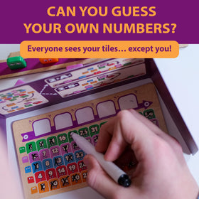 Blue Orange Got Five! center supply reveals a tile to prompt deductive decisions.