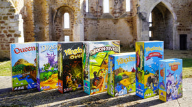 Blue Orange Kingdomino family-game-night setup showcases inclusive play for all ages.