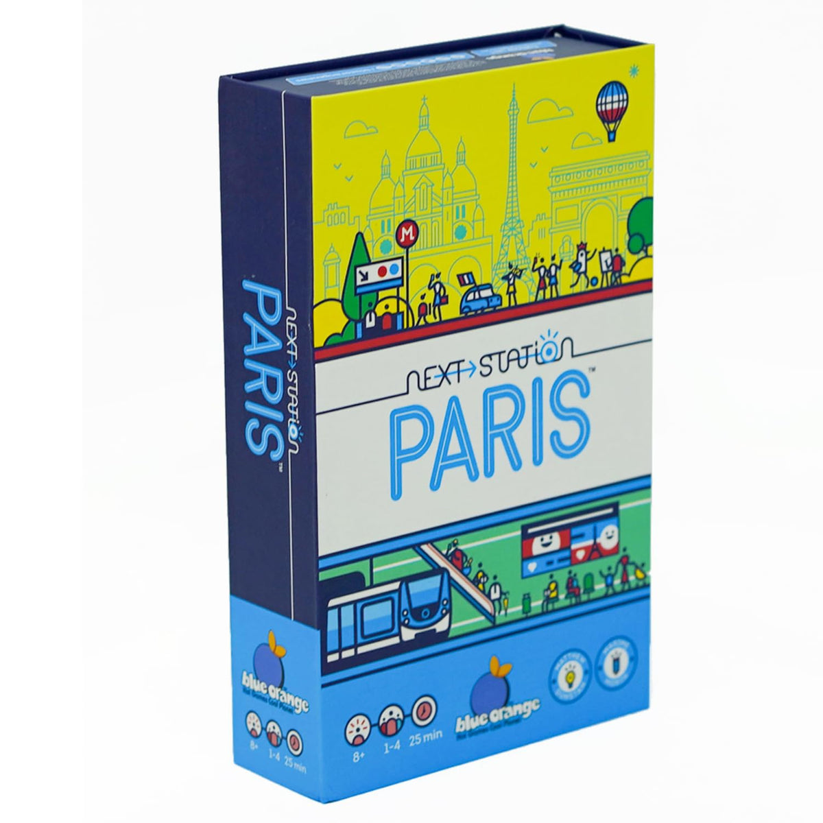 Blue Orange Next Station Paris map-drawing for strategic route planning and family play.