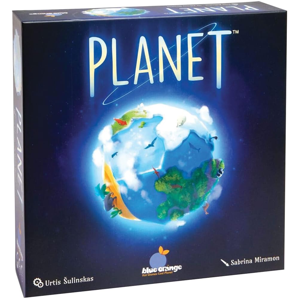 Blue Orange Planet 3D globe core on table invites collaborative world-building.