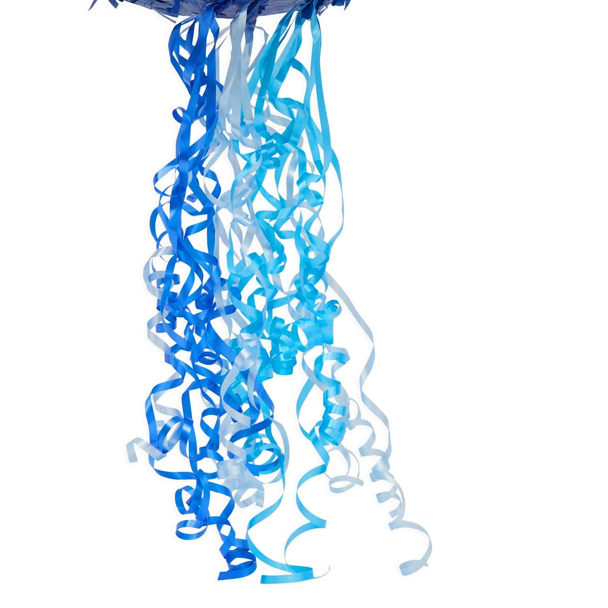 Blue Panda 3 year pinata ready for candies and confetti.