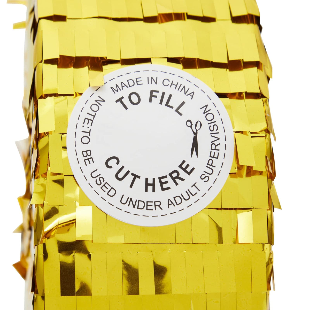 Blue Panda Gold Foil Number 8 Pinata can be table display or ceiling suspended