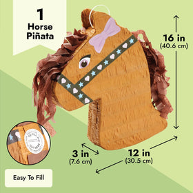 Blue Panda Horse Pinata hanging design for effortless display.