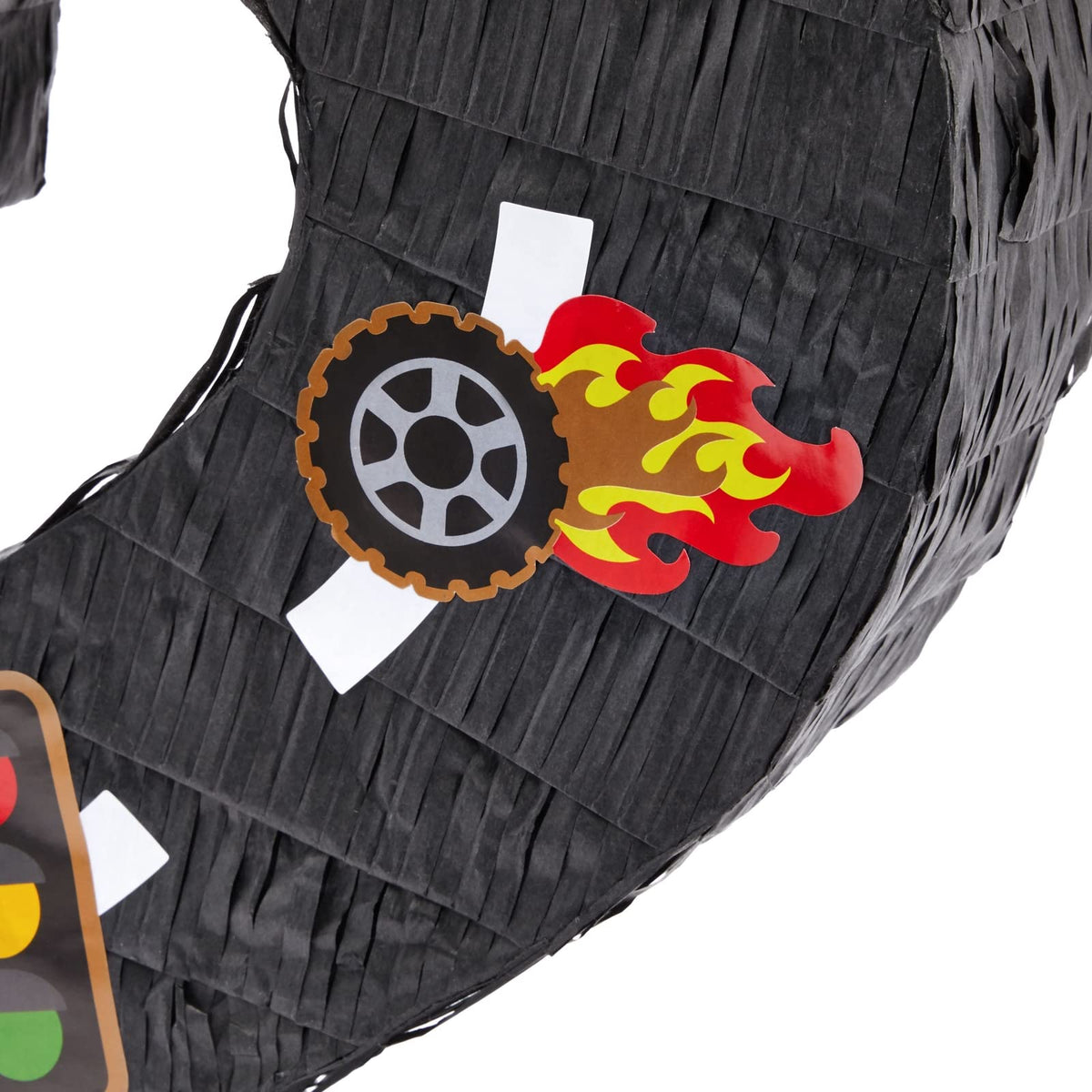 Blue Panda Number 2 Race Car Pinata 3-ply construction offers sturdy party decor that lasts.