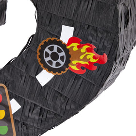 Blue Panda Number 2 Race Car Pinata 3-ply construction offers sturdy party decor that lasts.