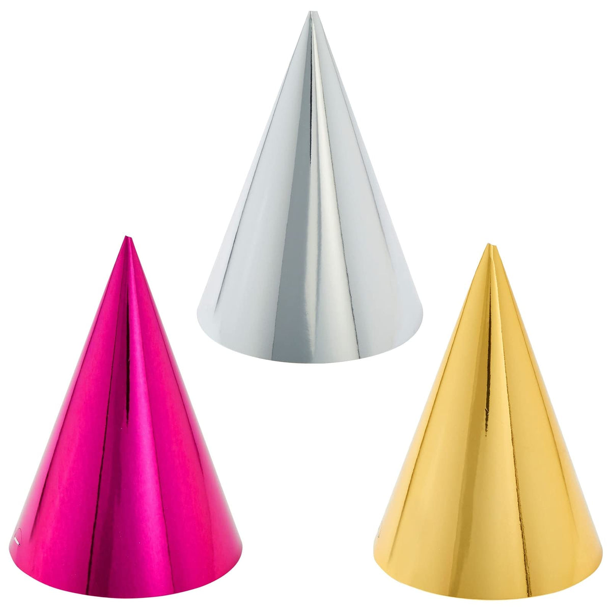 Blue Panda metallic colors shine—blue, green, gold, silver, pink.