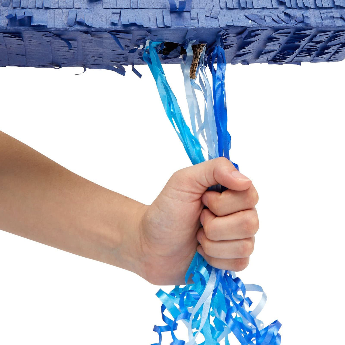 Blue Panda pinata supplies can be filled with candy and confetti