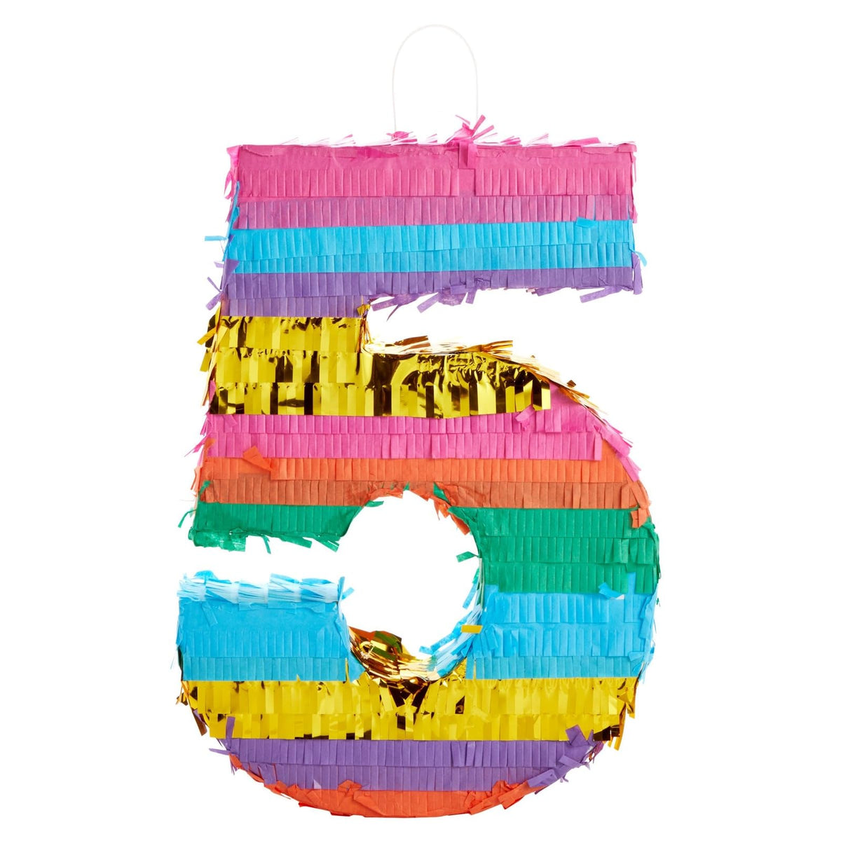 Blue Panda Rainbow Number 5 Pinata as a rainbow party decoration idea