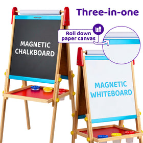 Blue Squid easel set up for outdoor creative play.