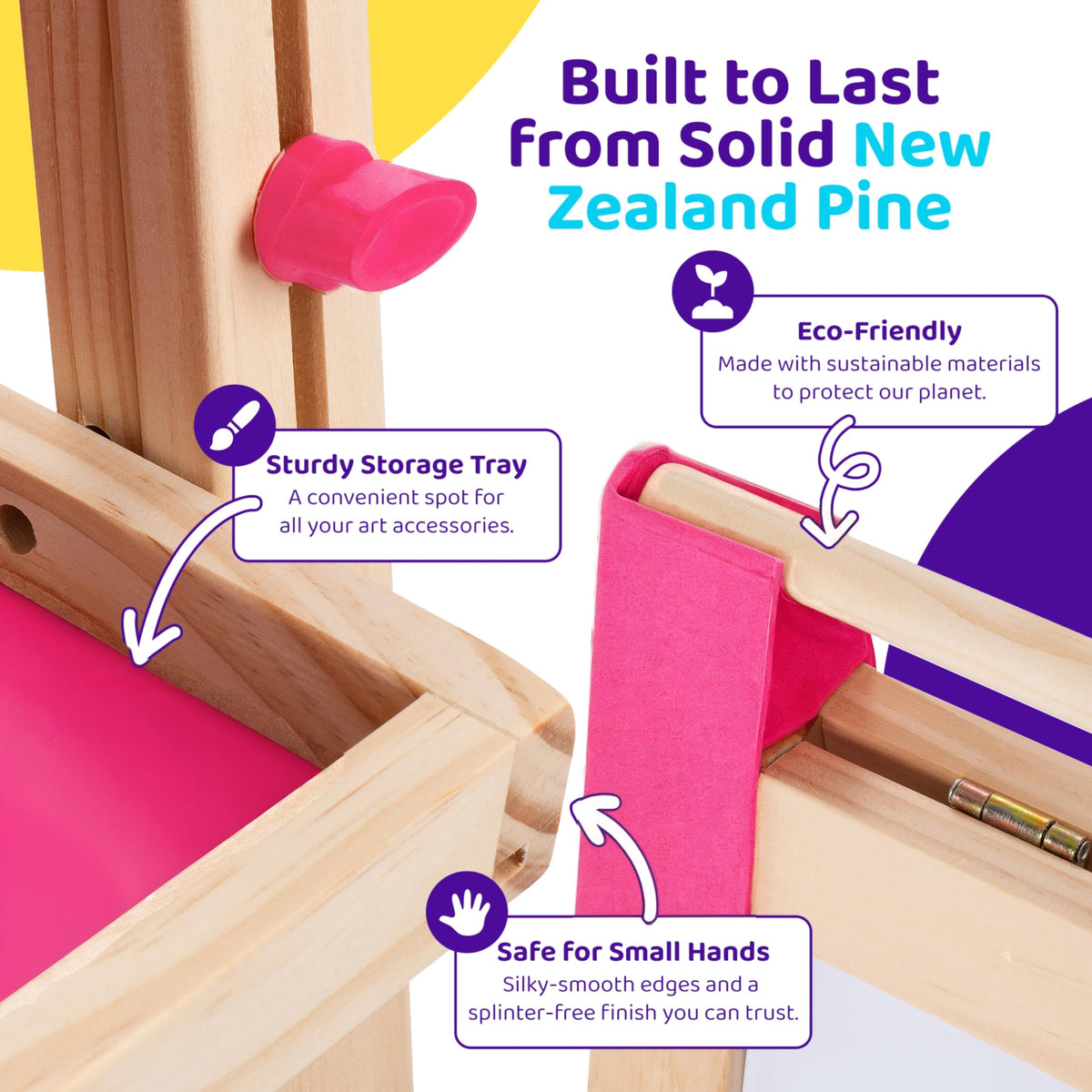 Blue Squid sturdy wooden frame supporting long-lasting use