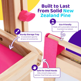 Blue Squid sturdy wooden frame supporting long-lasting use