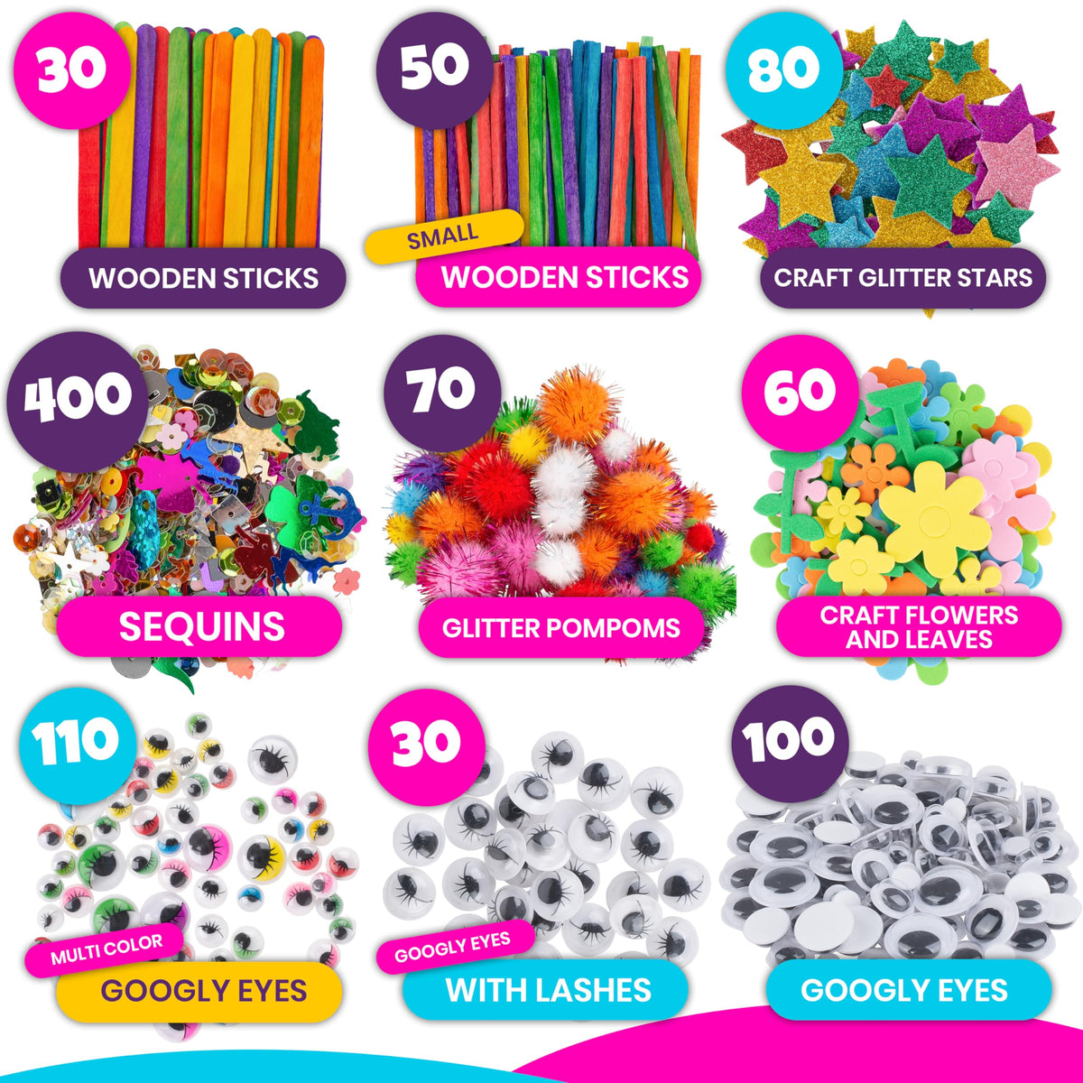 Blue Squid arts kit with a vast variety of materials sparks endless kid creativity