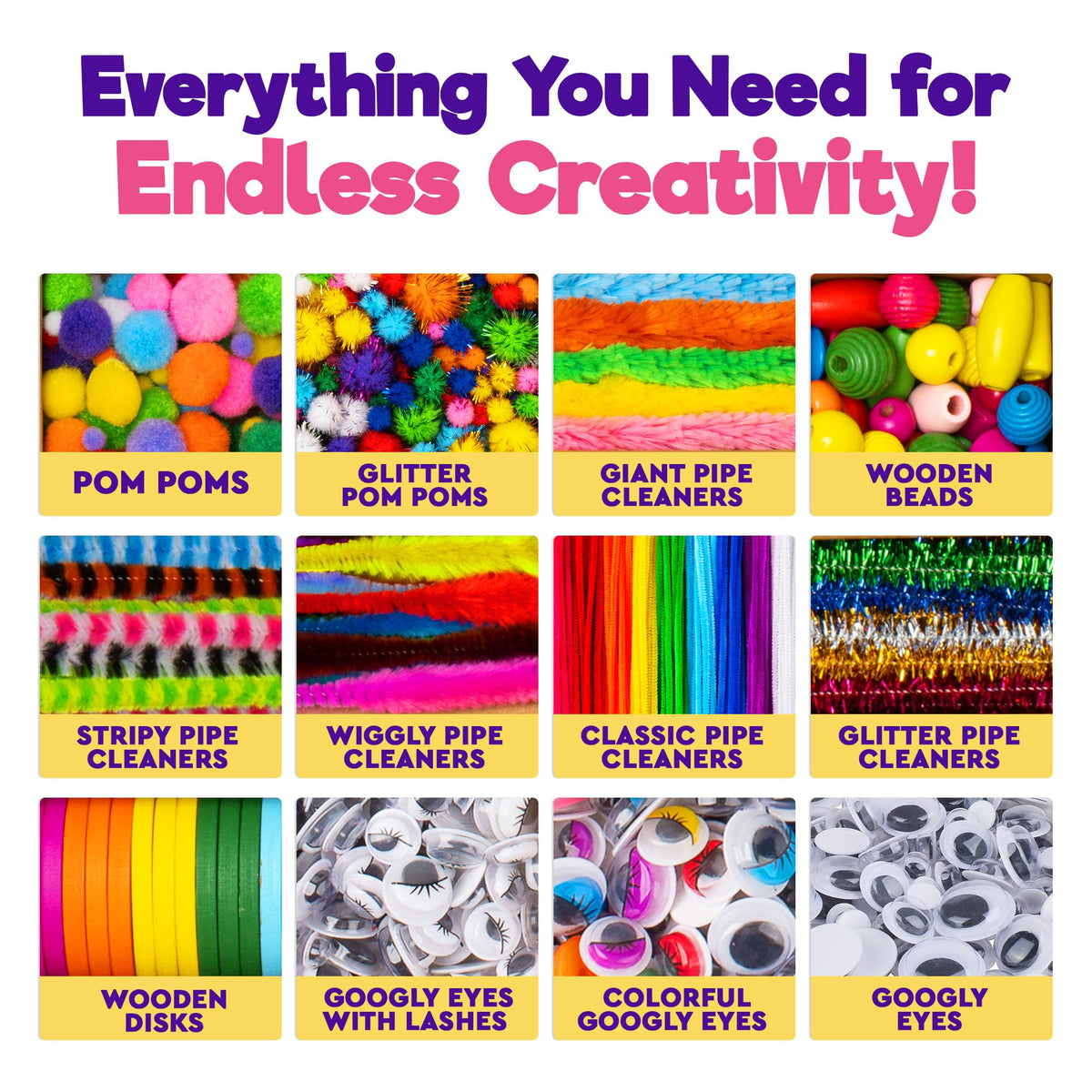 Blue Squid beads and glitter stickers spark creative jewelry and designs.