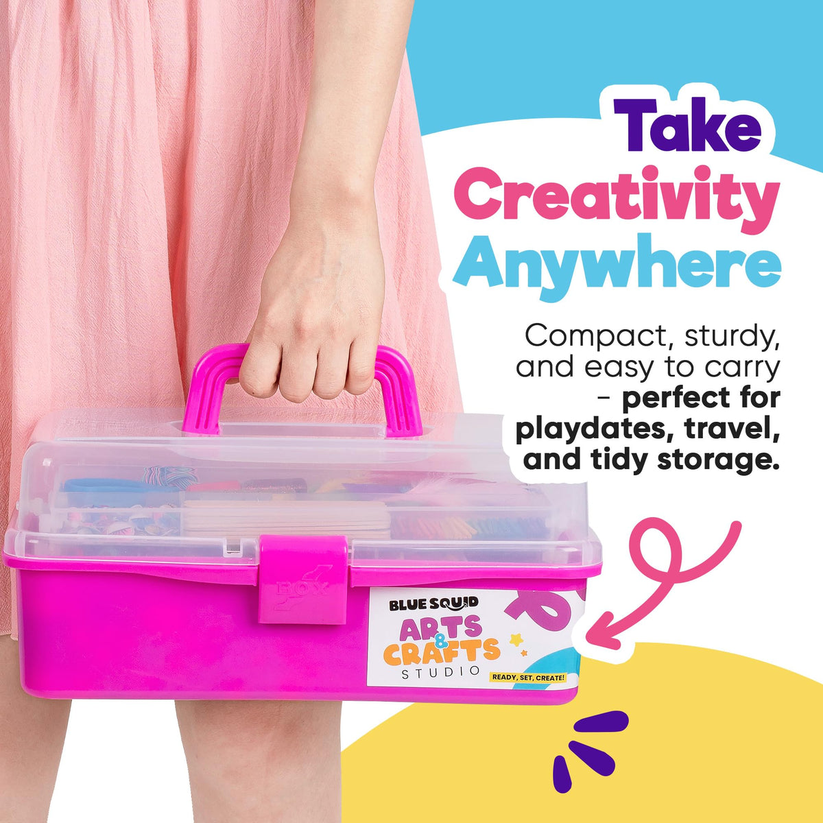 Blue Squid Craft Supplies assortment supports creative projects for kids.