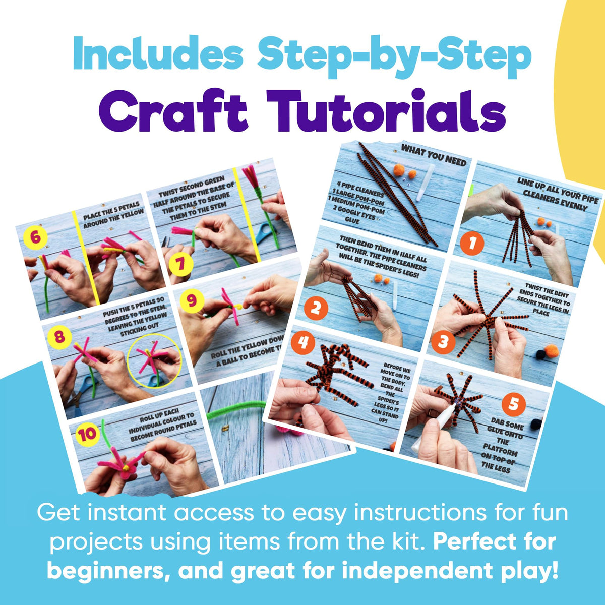 Blue Squid Portable Craft Box with a sturdy handle for crafting on the go.