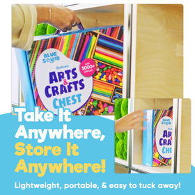 Blue Squid portable craft box is travel-ready for on-the-go creativity.