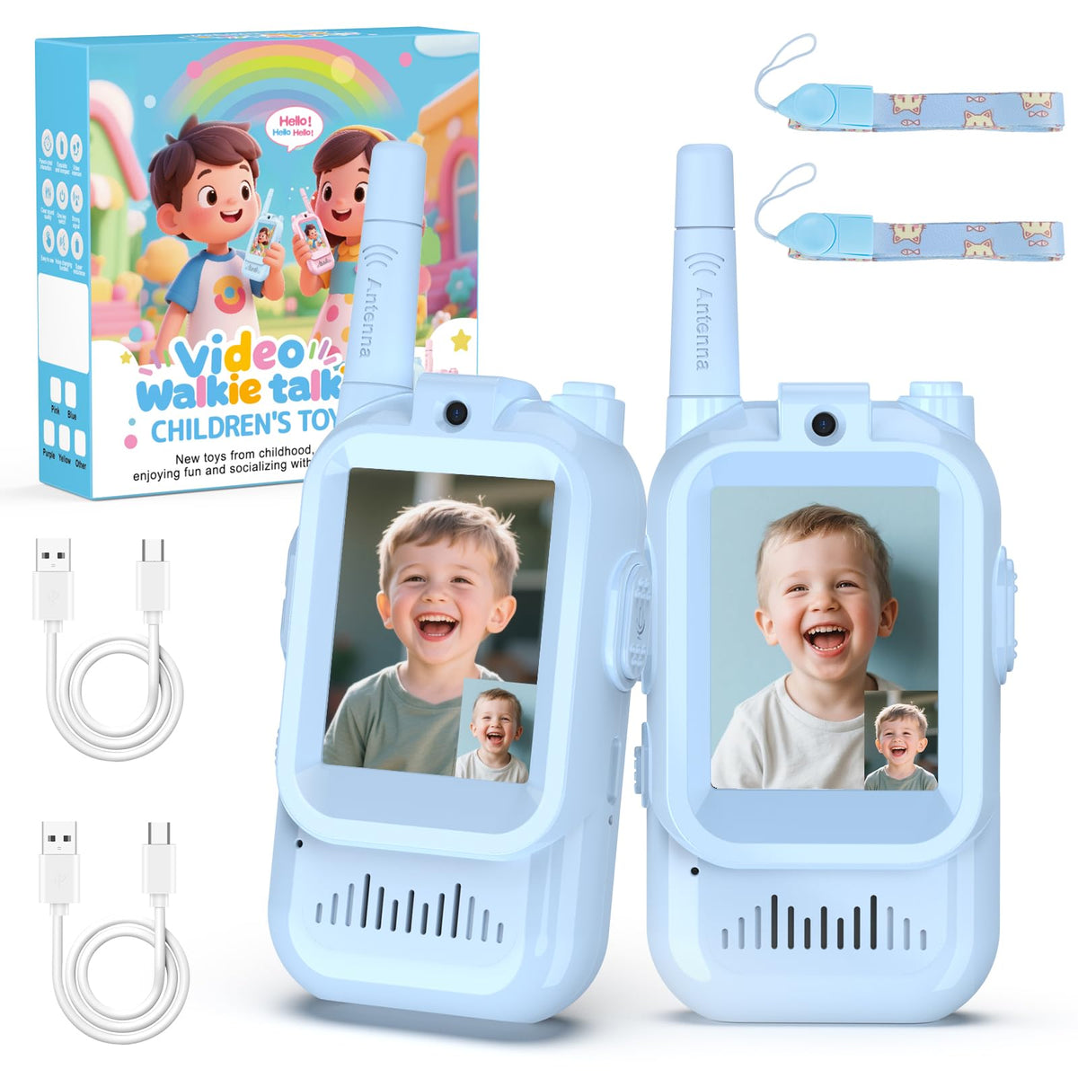 BlueFire Kids Walkie Talkies with Video Screen for real time backyard play